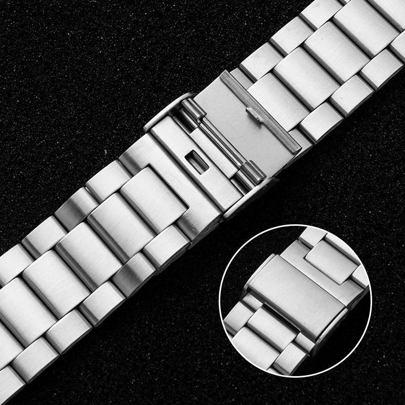 Ремешок для Apple Watch/iWatch, подходит для Huawei GT5, стальной трехзвенный браслет 22 мм, умный металлический ремешок для Xiaomi S10