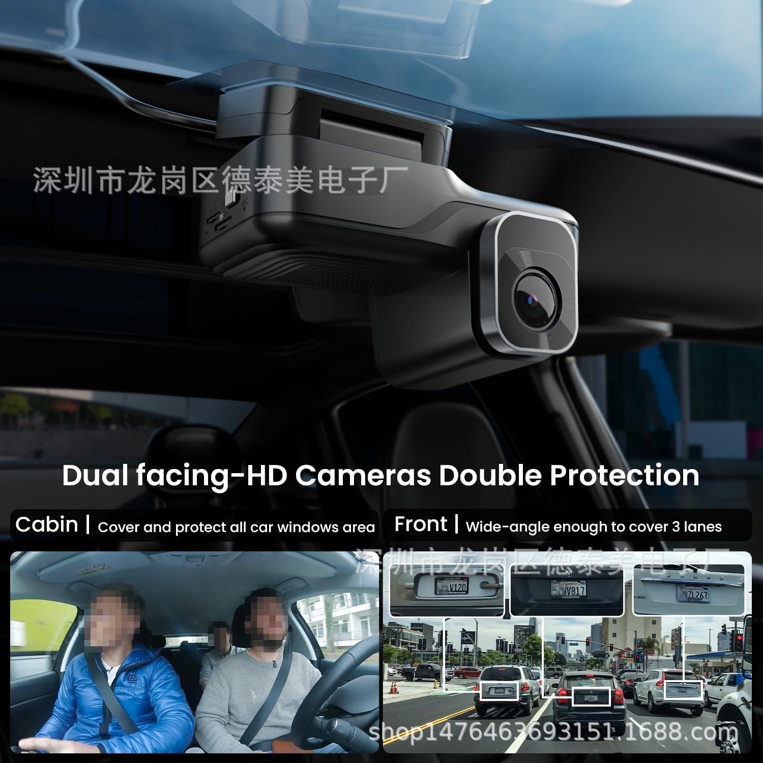 4G Dash Cam Remote Real-Time Monitoring Front and Rear Dual Radar Detection