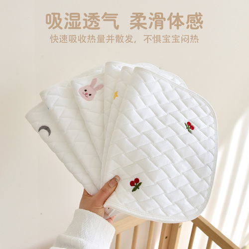 Newborn baby pillow summer cooling ice silk breathable cloud pillow 0-12 months baby flat pillow anti-vomiting pillow