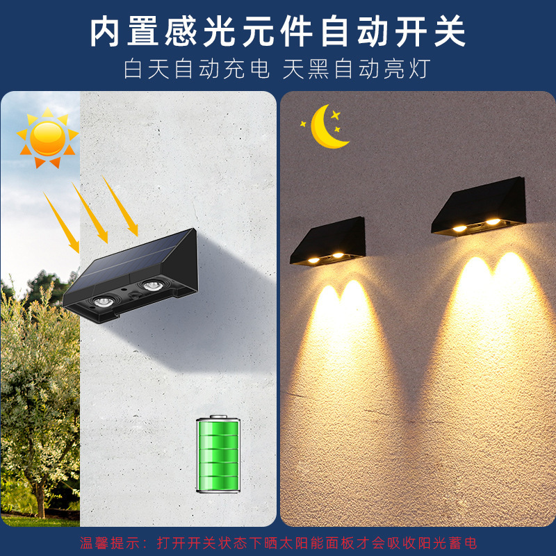 Transfronterizos solar lavadora de pared lámpara LED lámpara de pared lámpara de jardín lámpara de árbol de Navidad impermeable IPX4