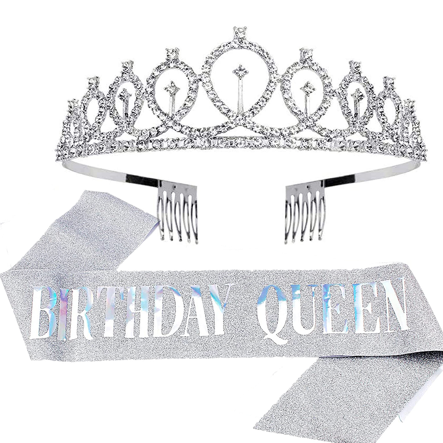 Diadema de fiesta de corona de cumpleaños de aleación transfronteriza Diadema de diadema de tocado europeo y americano BirthdayGirl Queen