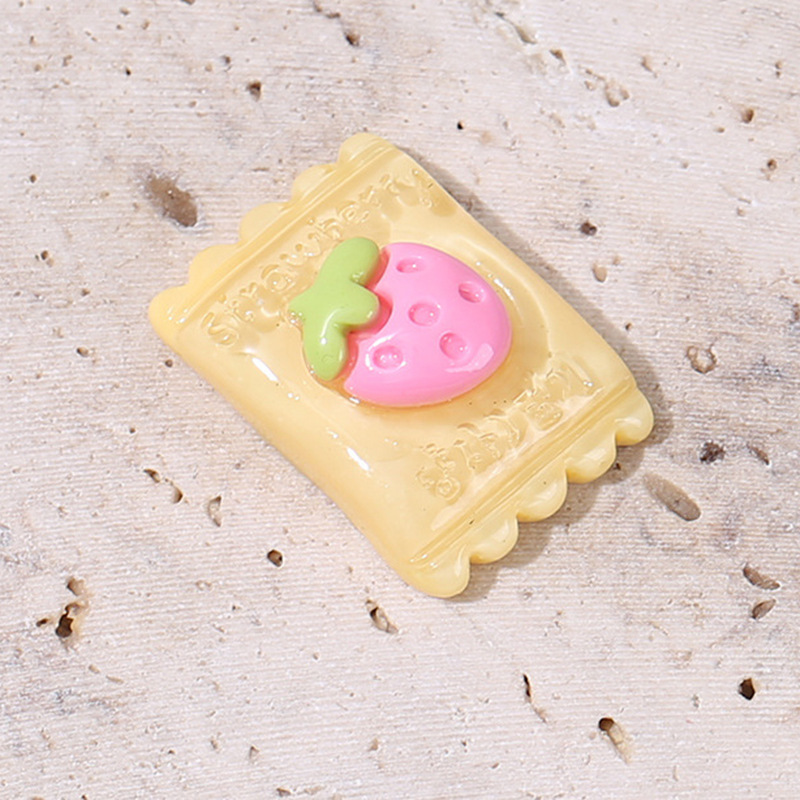 Directo de fábrica de fresa caramelo resina DIY horquilla cabeza cuerda teléfono móvil accesorios cáscara orejas grandes perro crema pegamento al por mayor