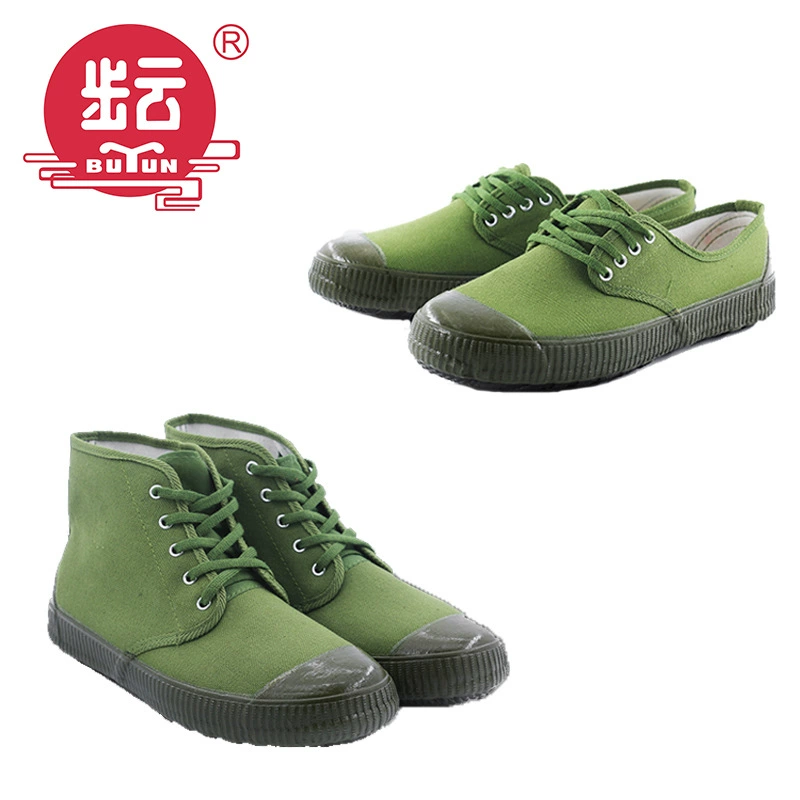 Обувь Shanghai Buyun Jiefang, тренировочная обувь с низким верхом, оптовая продажа, военная тренировочная обувь, камуфляжная Мужская Резиновая обувь, желтые кроссовки, Рабочая обувь