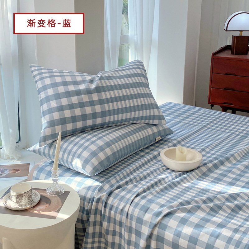 Un par de fundas de almohada de algodón de tela gruesa vieja, dormitorio de estudiantes en casa, fundas de almohada de algodón, fundas de forro lavables