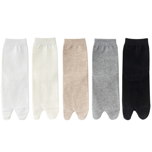 Women's spring and summer two-toed socks, sweat-absorbent cotton socks, Japanese fashion long clogs socks, socks