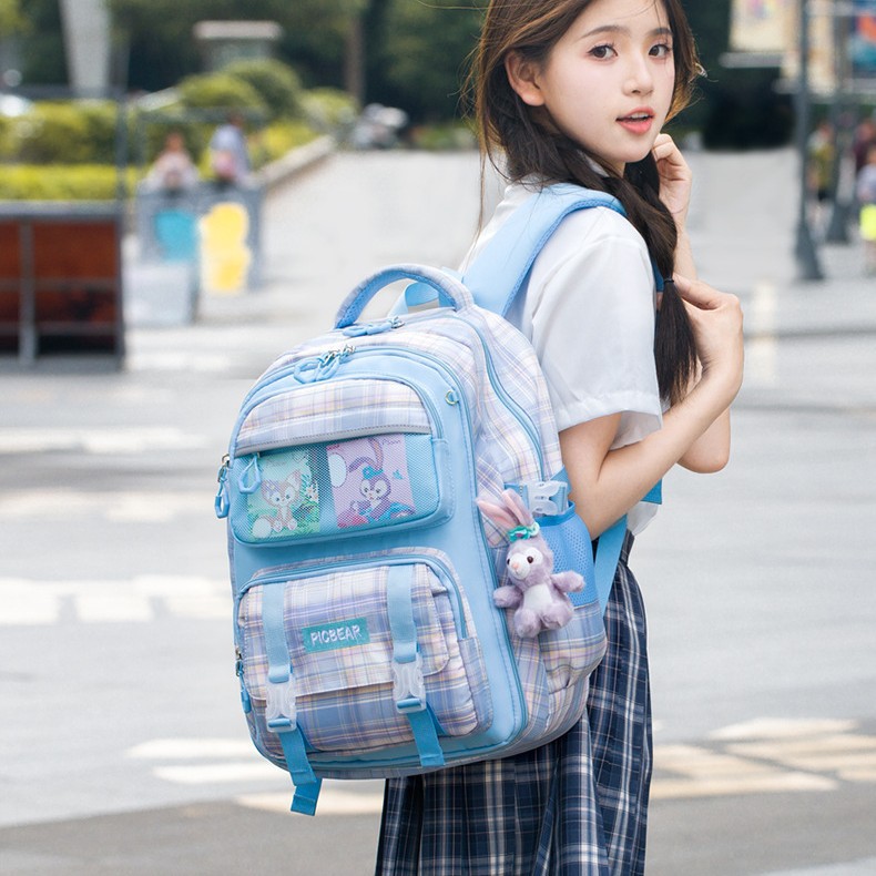 Refrigerador tipo mochila escolar para niños niñas escolares ligeras para niñas 1 - 3 - 6 grados 2 niñas mochila de gran capacidad