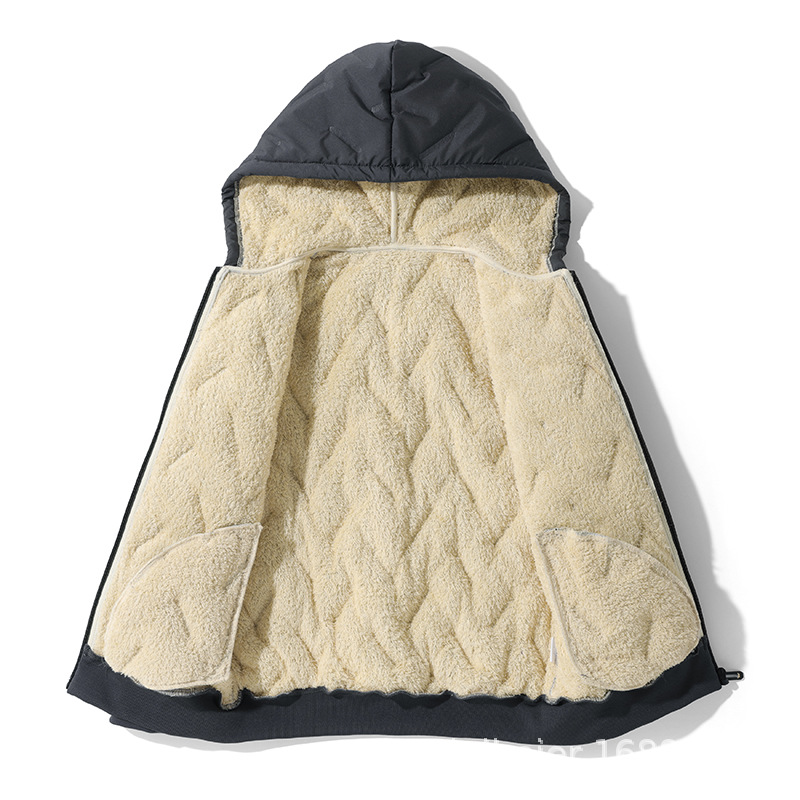 Suministro especial transfronterizo 2024 para fabricantes, ropa infantil de lana de cordero al por mayor en stock, chaquetas de algodón con forro polar, abrigos transfronterizos de otoño e invierno para niños mayores.
