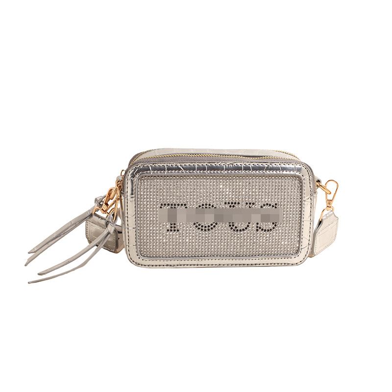 Bolso bandolera transfronterizo para mujer 2024 nuevo estilo de alta gama exquisito bolso cuadrado pequeño estampado de moda moda cinturón de color bolsa de cámara