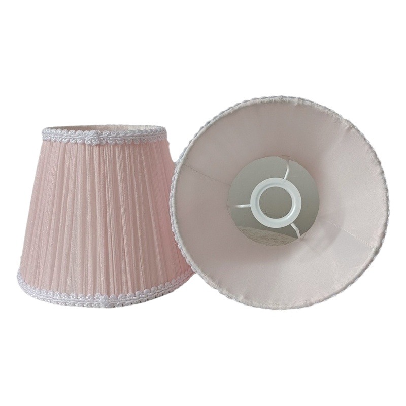Cruz-frontera Rosa princesa seda arruga tela hecha a mano pantalla redonda anti-piercing ojo shading lámpara de mesa lámpara de pared Accesorios