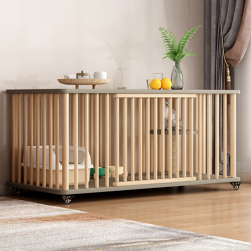 Fabricante de Jaulas para Gatos, Venta al por Mayor de Gabinetes para Gatos, Villa para Gatos de Madera Maciza, Casa para Gatos de Doble Capa, Suministros para Mascotas, Antiarañazos para Gatos