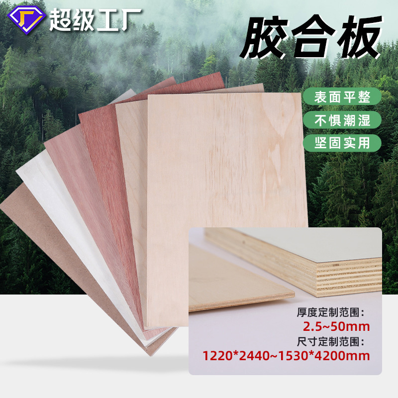 Multi-layer board plywood manufacturers can be pasted with veneer to do paint substrate technology wood furniture board wholesale