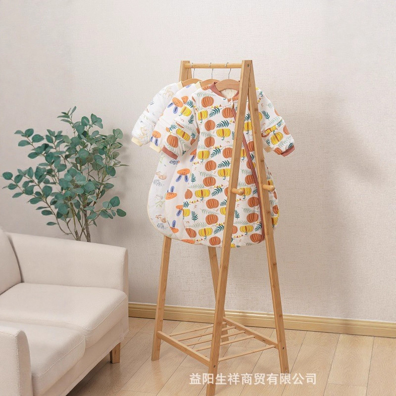 Infant Spring & Fall Constant Temperature Kidsren's Sleeping Bag Baby All-In-One Anti-Kick Quilt Winter Thickeneded Soothing Bean Velvet Sleeping Bag