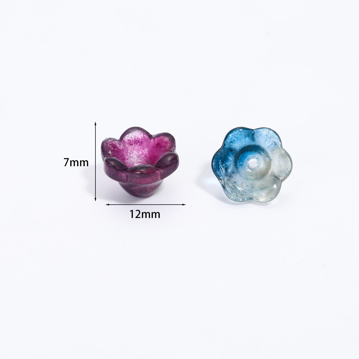 7*12mm Transparent Glass Beads Loose Beads Gradient Color Lily of the Valley Beads DIY Jewelry Accessories Handmade Beading Materials