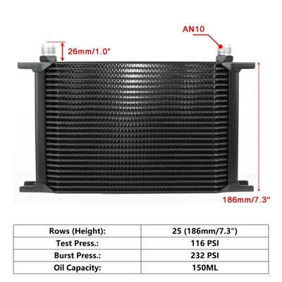 Universal British Oil: car radiator - row-25-black