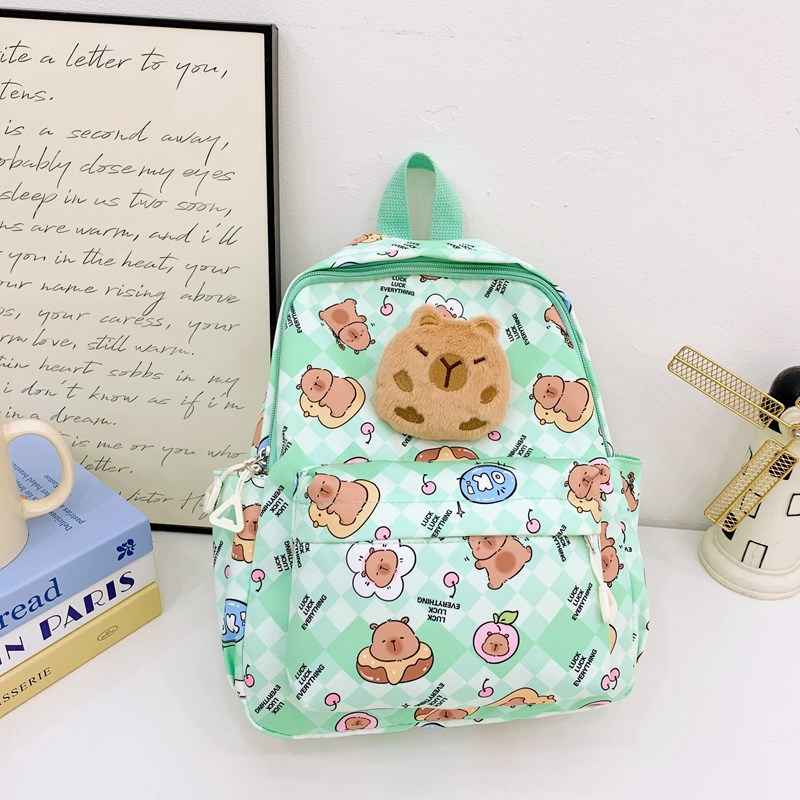 Jardín de infantes mochila de dibujos animados lindos capibara mochila para niños y niñas nueva impresión mochila para niños