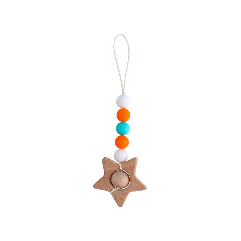 Creativo DIY nuevo Haya estrella de cinco puntas juguete colgante contraste color silicona estrella llavero colgante bolsa colgante
