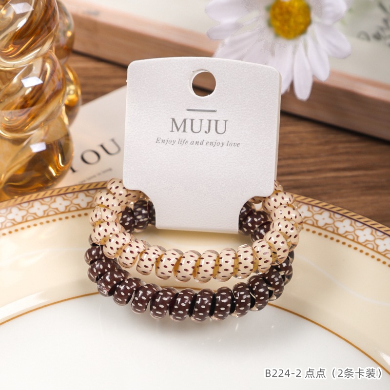 [Carga de tarjeta] sensación de alto nivel coreano de cabello de código de barras de moda de alta elasticidad de cabello anillo de cabello correa de cola de caballo