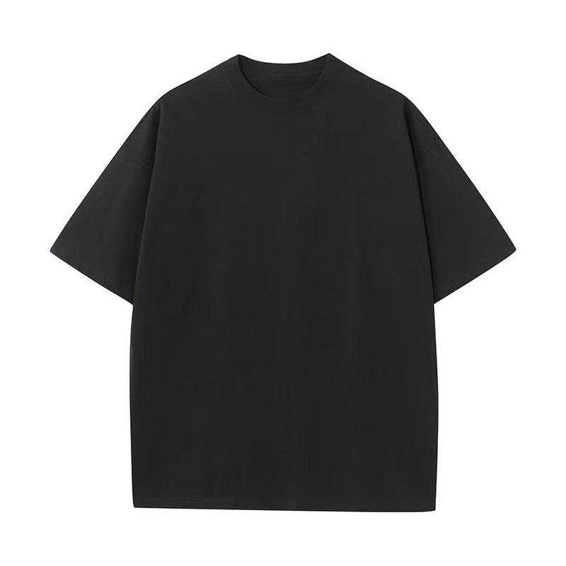 230g camiseta de manga corta hombre cuello pequeño cuello redondo algodón suelto hip-hop estilo lesbiano americano camiseta de hombro de moda