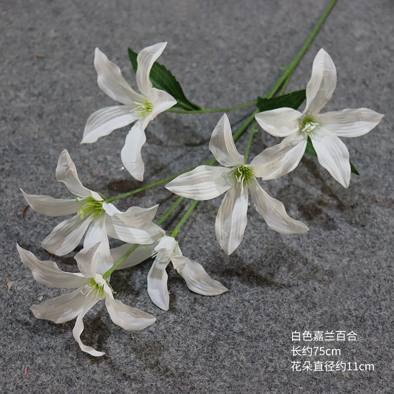 Material de flor de boda blanco brumoso artificial Misty Wedding Hall decoración camino plomo arreglo de flores techo flor artificial Flor de plástico