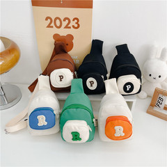 Children's Chest Bag for Boys, Stylish Korean Version Crossbody Bag, Casual and Versatile, Girls' Waist Bag, Baby's Pouch for Outings, Pocket Money Single Shoulder Bag