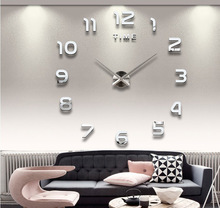 3D大型挂钟创意diy时钟表ins家用简约亚克力网红装饰壁wall clock