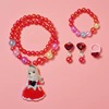 Children's necklace and bracelet, ear clips, ring, set, beaded bracelet for princess, jewelry, wholesale