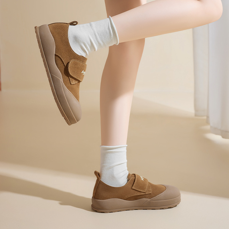 Zapatos de Dengbocken de la antigua león para mujeres 2025 nuevo otoño con suela gruesa todo incluido perezoso con un solo zapato con suela suave zapatos de soja