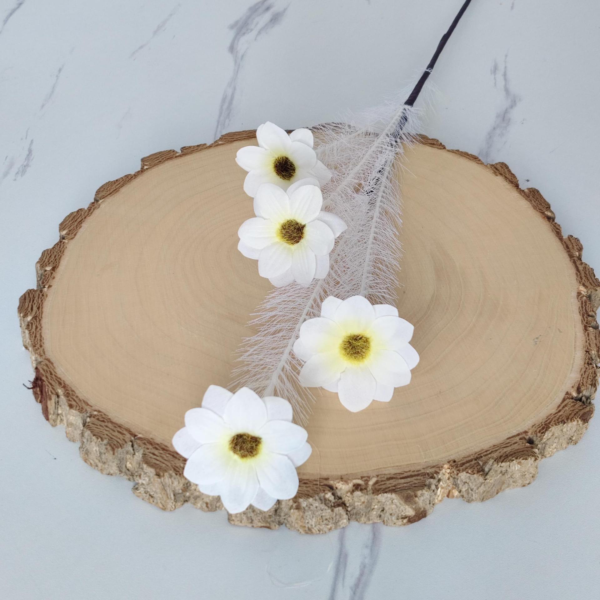 Simulación de flores de Ge Sang, ramas de manzanilla, flores falsas, jardinería al por mayor, decoración decorativa de flores