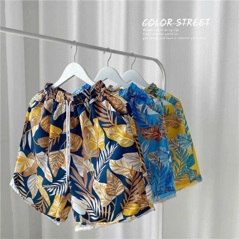 Hawaiian Style Beach Pants Men's Sanya Travel Wear American Basketball Shorts Men's Trendy Brand Casual Pants