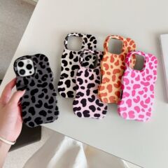 韓国風インスタ映え 高級感 豹柄 iPhone17pro max用スマホケース iPhone16 二in一 14/13対応