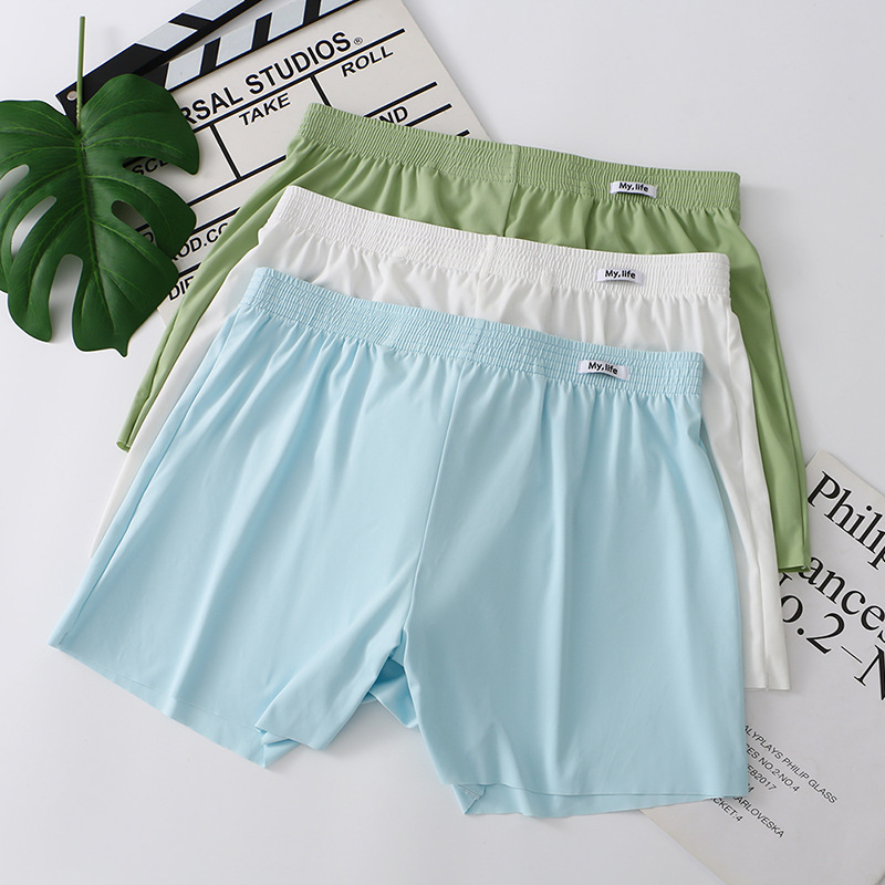Pantalones de seda de hielo para hombres, ropa de hombre, pantalones de calzado de ángulo plano, pantalones cortos de ángulo plano para hombres, procesamiento personalizado