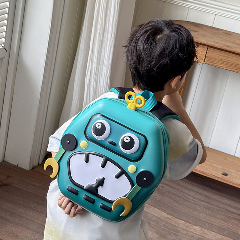 Mochila para niños robot tridimensional de dibujos animados mochila para niños pequeños nuevos lindos preescolares niñas mochila de jardín de infantes