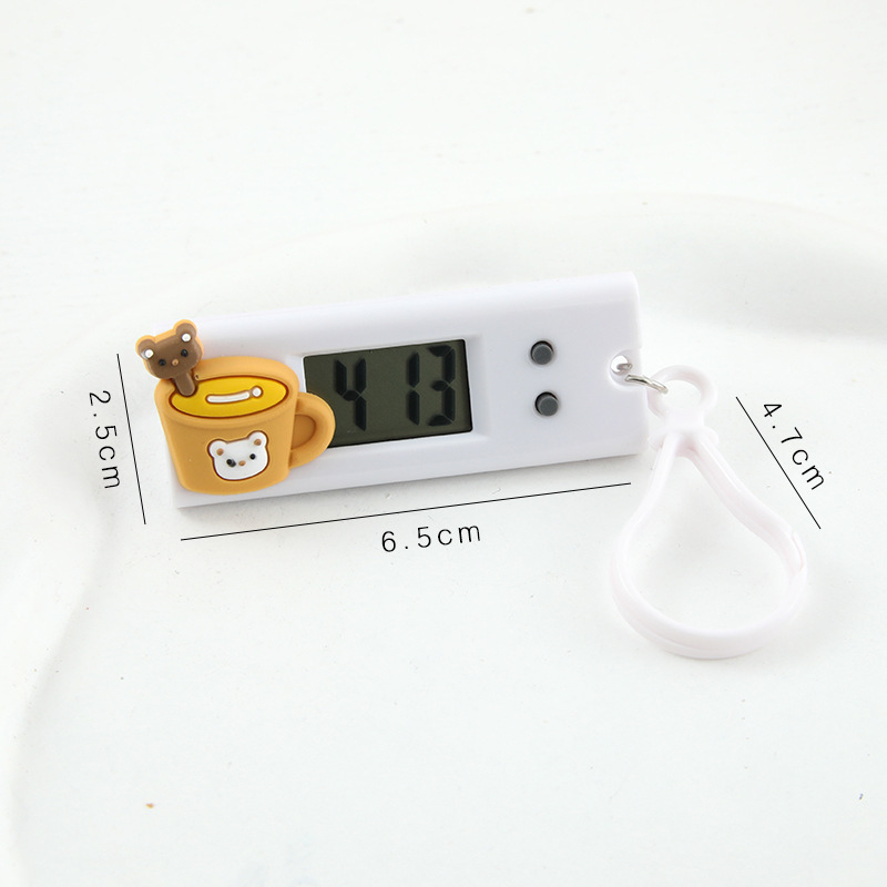 電子時計、かわいい漫画風、子供用ミニポータブル懐中時計、学生用多機能タイムレコーダー|undefined