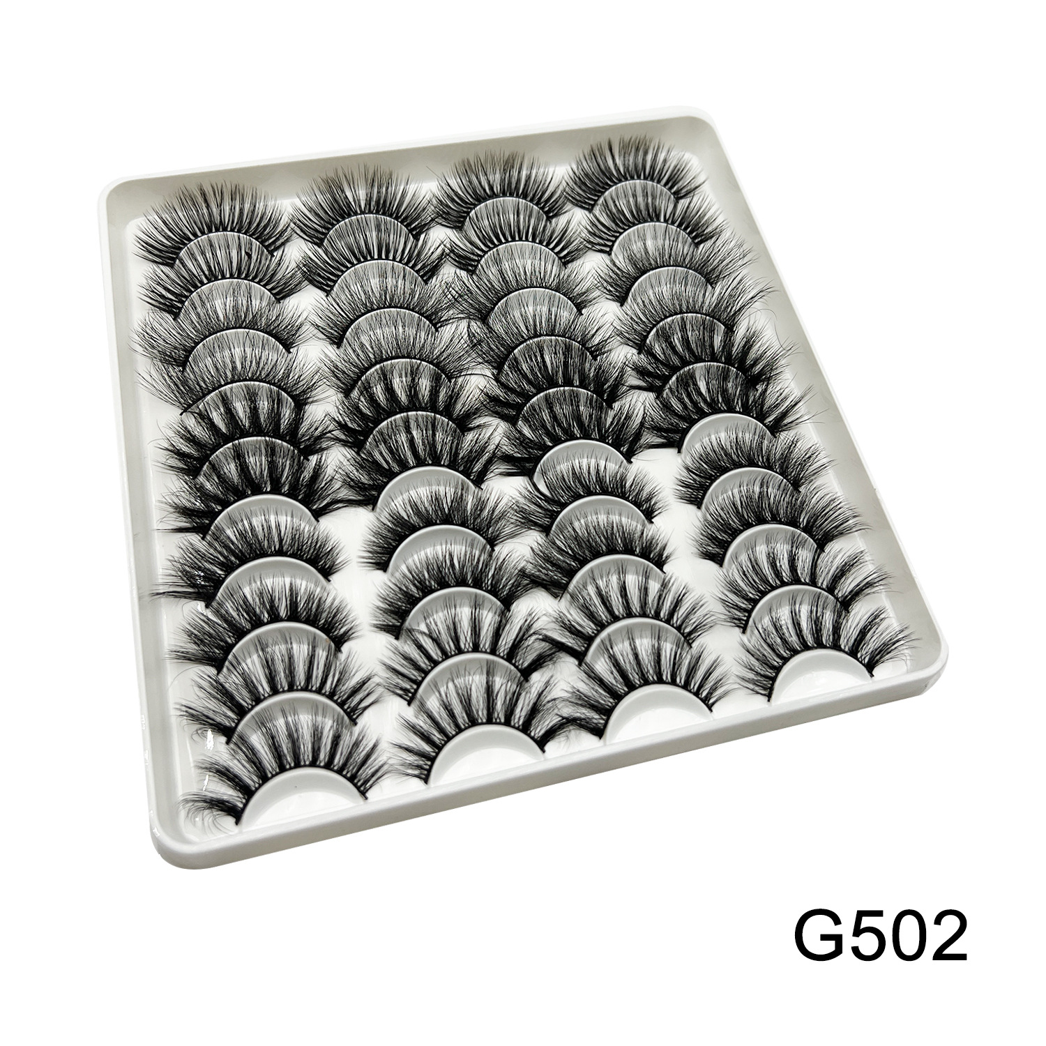 Dingsen pestañas postizas transfronterizas de múltiples capas de tres D estéreo 20 pares de pestañas cruzadas pestañas rizador