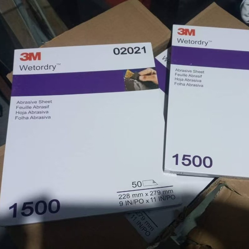 3M401Q汽车家具漆面美容精细打磨1500号2500目水砂纸划痕抛光超细