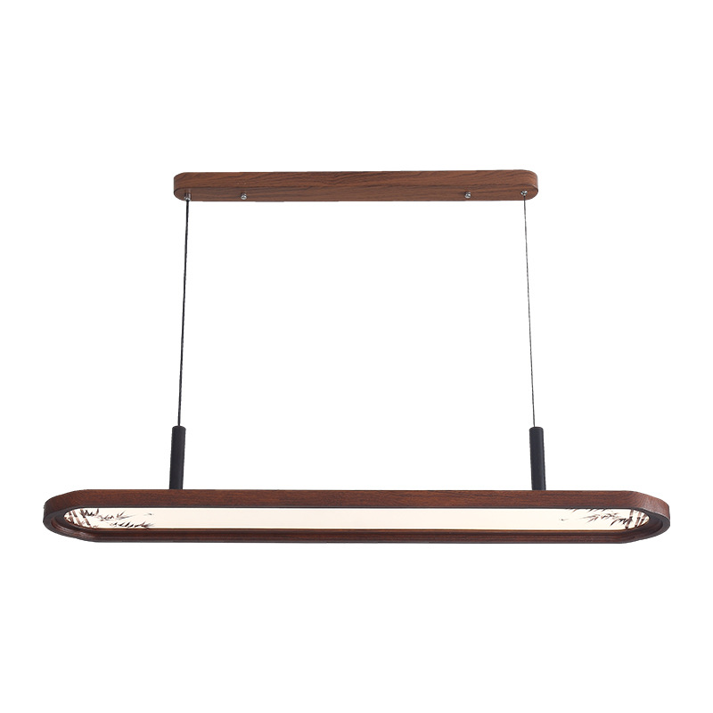 Dinastía Song estética del restaurante candelabro nuevo diseño chino de una palabra Zen patrón de nuez minimalista candelabro de sala de té L263