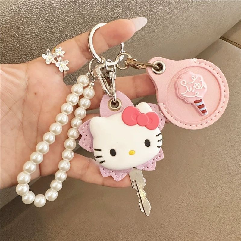 Super Nice Keychain Electric Car Key Protective Cover Home Entry Door Key Cartoon Cute Card Cover Mini