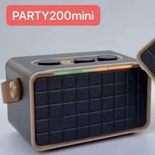 跨境Party200mini手提便携式无线蓝牙复古音箱户外RGB灯光低音炮
