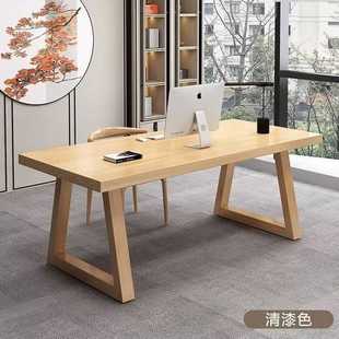 Thickened Solid Wood Desk Desk Children's Study Desktop Panel Table Solid Wood Table Rectangular Boss Desk