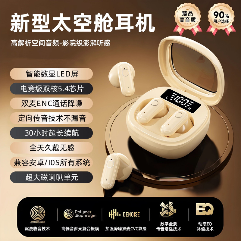 2025年新款无线蓝牙耳机迷你半入耳运动降噪超小适用苹果华为通用|undefined