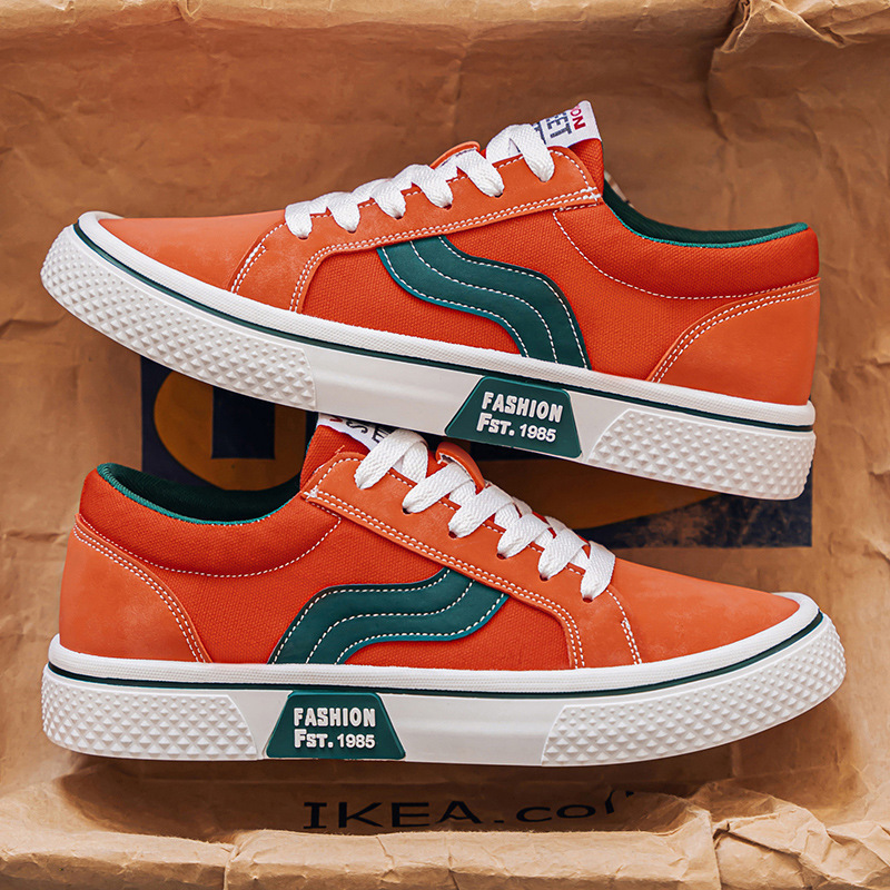 2025 Frühjahr Neue Atmungsaktive Vielseitige Skate Herren Weiche Sohle Casual Sport Trendy Fashion Canvas Schuhe_voghion.com