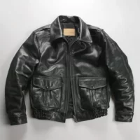 Autumn short leather jacket for leisure, genuine leather