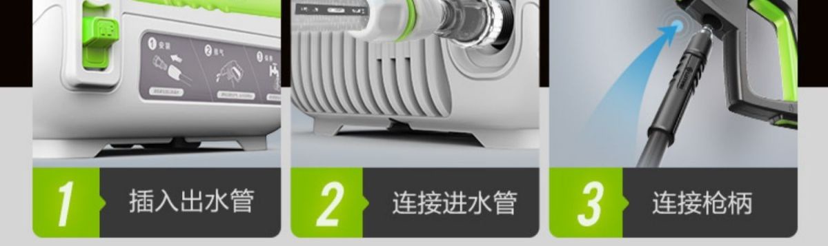Greenfield Pufferfish Ultra-High Pressure Car Washer Household 220V Water Pump Fully Automatic Cleaning Machine Water Gun High Power Handy Gadget