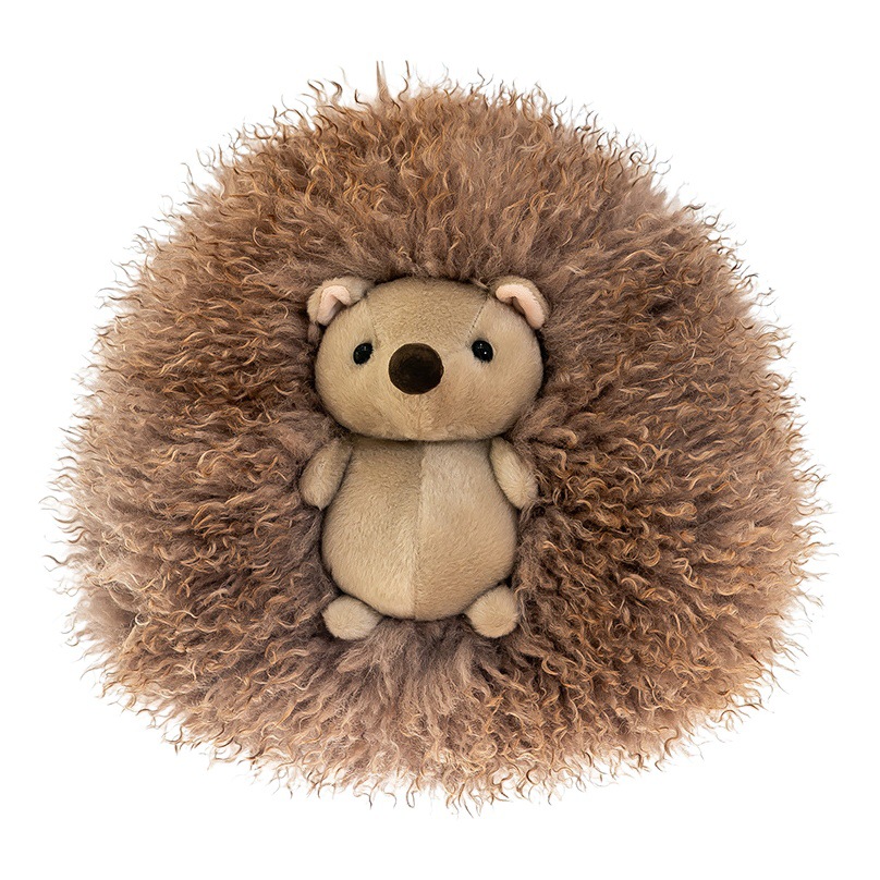 Almohada de Peluche con Forma de Erizo Aurora, Juguete de Peluche, Cojín de Panda, Linda Decoración para Sofá o Ventana, Muñeca para Niñas