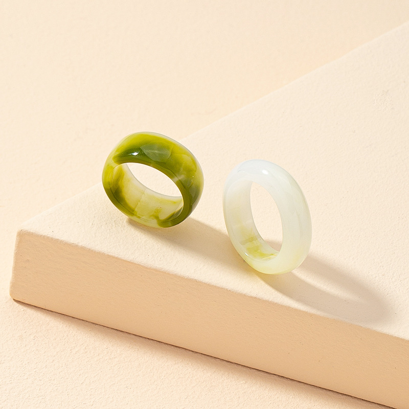Wholesale Simple Resin Ring Set display picture 2