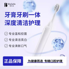 【口腔护理】倍乐洁二合一牙膏刷强健牙龈专业口腔清洁便携式牙刷