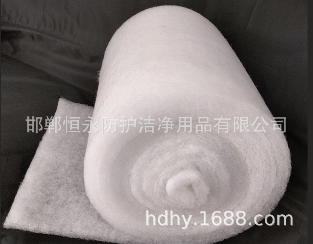 源头工厂， 烤漆房， 洁净车间专用空气过滤针刺棉， 白色， 绿白