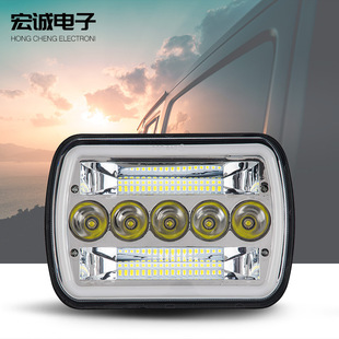 LED car spotlight 7-inch three-row reflective Cup (with Angel) modified truck headlight