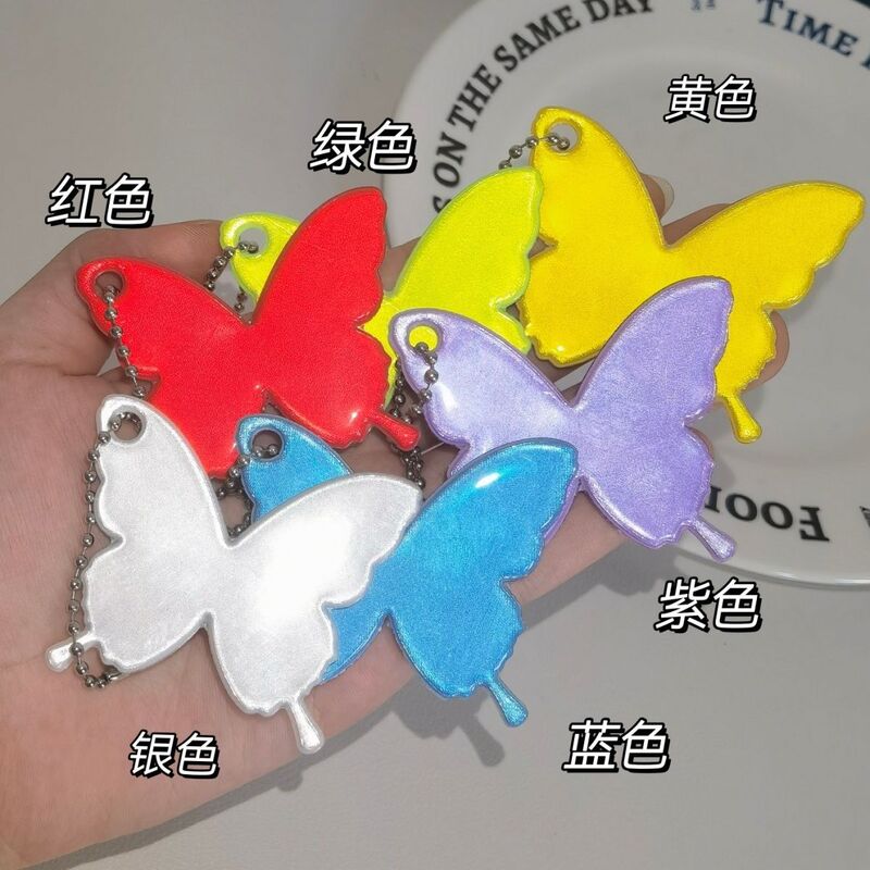 13-Color Butterfly Reflective Pendant Keychain Backpack Decoration Night-Glowing Insect Star-Chasing Material Transfer Sticker