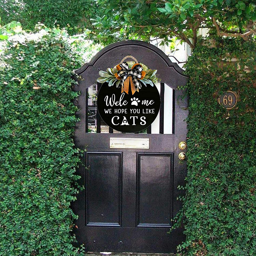 Black Round Wooden Sign Image 6